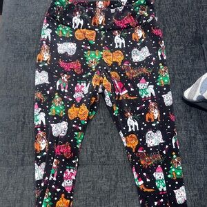 No Boundaries Multicolor Animal Print Fleece leggings